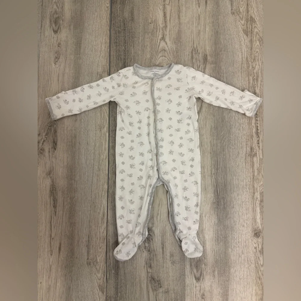 Ralph Lauren White and Gray bear Footies